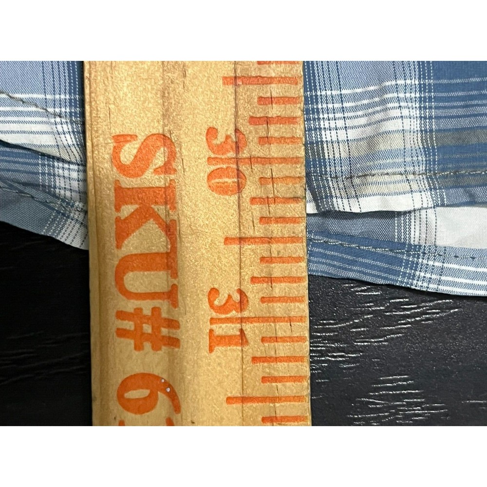CC Filson Vented Fishing Shirt Mens M Blue Gray White Plaid Hiking Camping Shirt - Picture 5 of 9